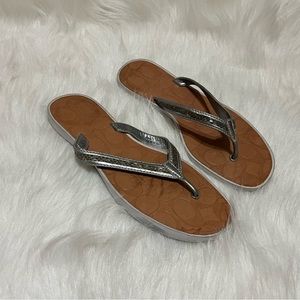 COACH Silver Sandals (Size 7M)